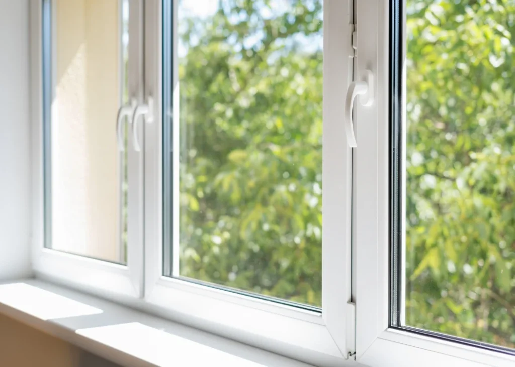 a close up of a window with trees in the background. - Clifton Exteriors, LLC New windows